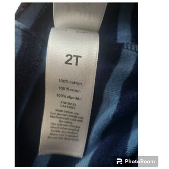 Just One You made by Carter's Size 2T Blue Striped 100% Cotton Shorts Child - Picture 4 of 6